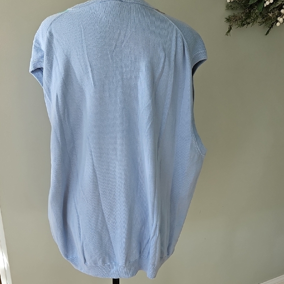 Lacoste Mens Size 8  Argyle Golf Sweater Vest Eclectic‎ Grandpa Golf Preppy - Picture 3 of 8